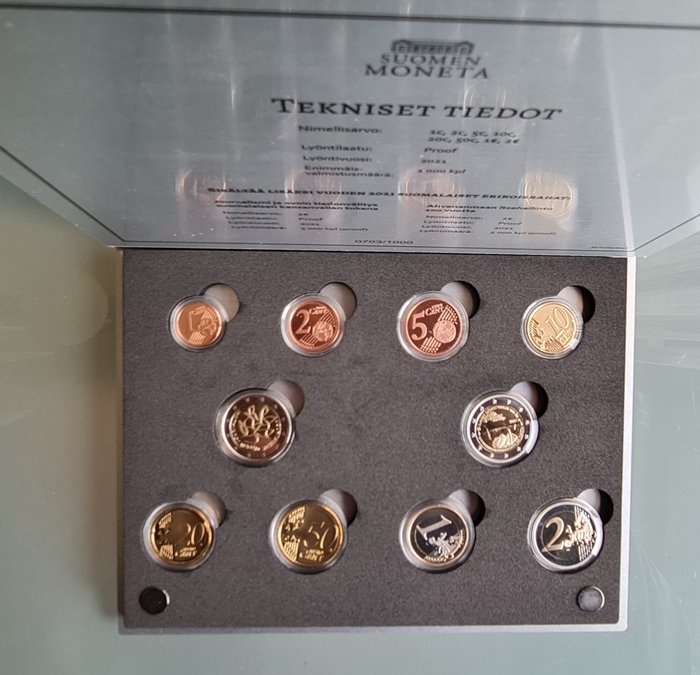 Finland. Proof Set 2021 (incl. 2x commemorative coin)  (Ingen mindstepris)