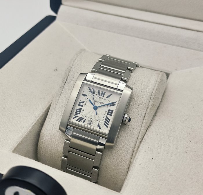 Cartier - Tank Française Automatic - W51002Q3 - Unisex - 2000-2010