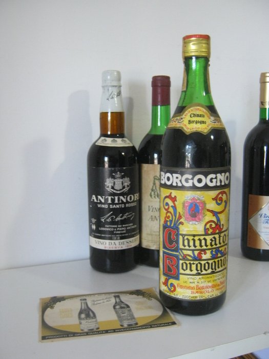 1973, 74 Antinori Vin Santo, Borgogno Barolo Chinato, 1988 Crociani Vin Santo  67 Ruffino Salento - Piedmont, Toscana - 5 Bottles (0.72L + 0.75L + 1.0L)