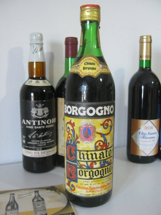 1973, 74 Antinori Vin Santo, Borgogno Barolo Chinato, 1988 Crociani Vin Santo  67 Ruffino Salento - Piedmont, Toscana - 5 Bottles (0.72L + 0.75L + 1.0L)