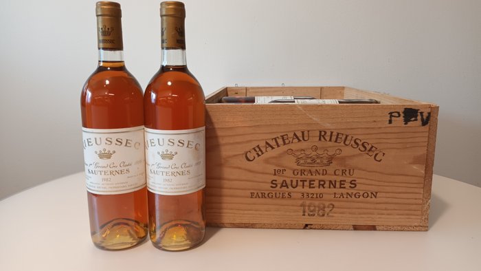 1982 Château Rieussec - Sauternes 1er Grand Cru Classé - 2 Flasker (0,75 L)