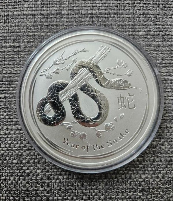 Australien. 10 Dollars 2013 Year of the Snake, 10 Oz (.999)