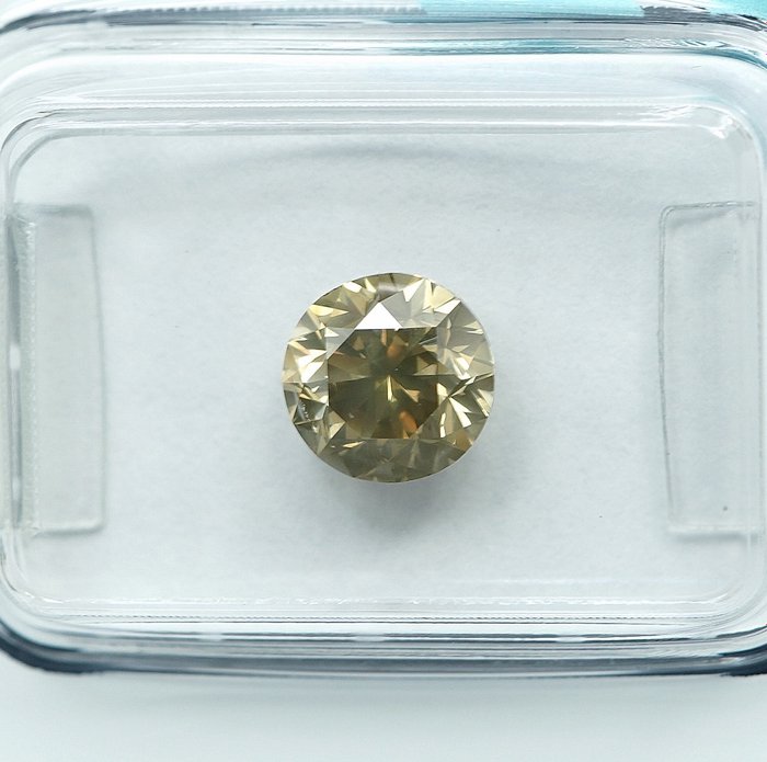 1 pcs Diamant  (Naturfarvet)  - 1.46 ct - Fancy Brunlig Gul - SI2 - International Gemological Institute (IGI)