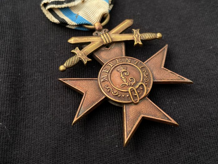 Tyskland - Hær/infanteri - Militærmedalje - Bayersk medalje for tredje klasses militære fortjeneste, variant med sværd for