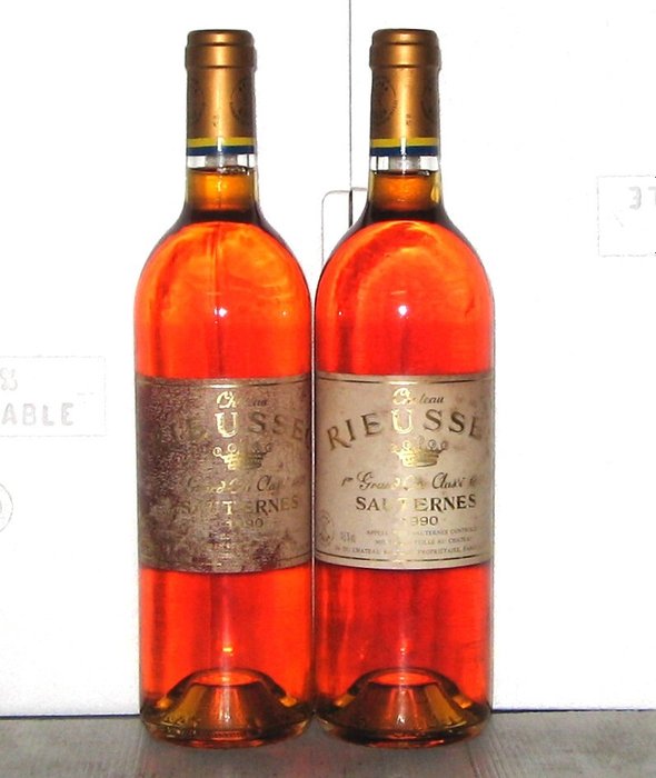 1990 Château Rieussec - Sauternes 1er Grand Cru Classé - 2 Flasker (0,75 L)