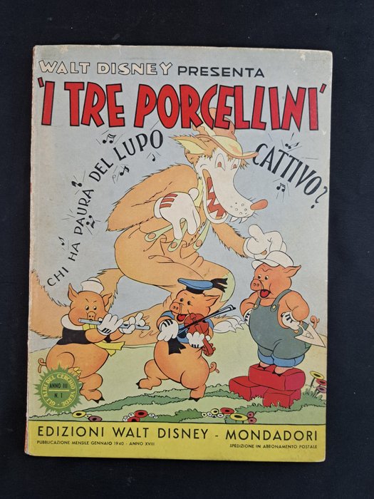 I Tre Porcellini - 1 Comic - Første udgave - 1940