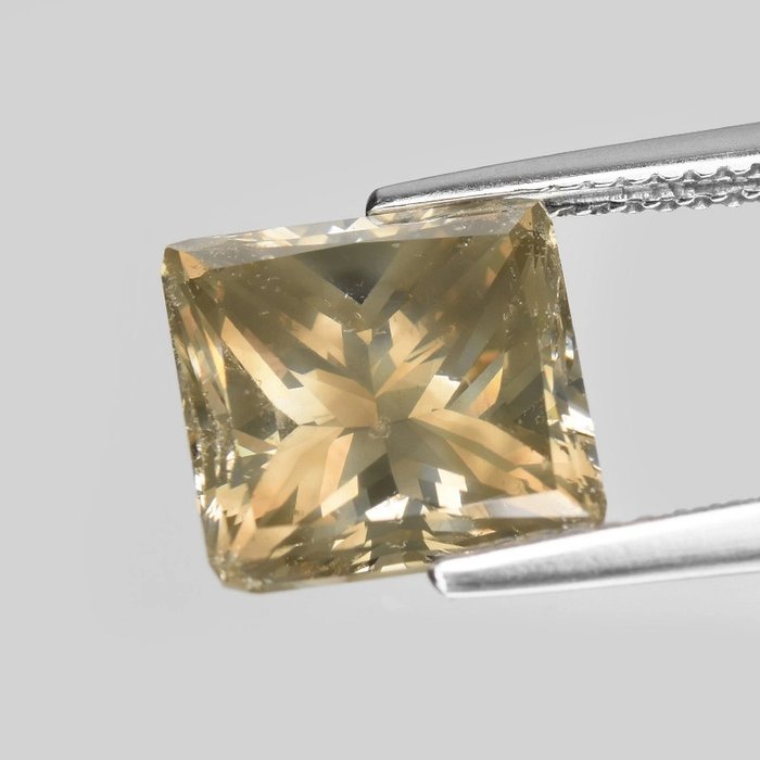 1 pcs Diamant  (Naturfarvet)  - 5.01 ct - Fancy Grålig Brun - I1 - Antwerp Laboratory for Gemstone Testing (ALGT)