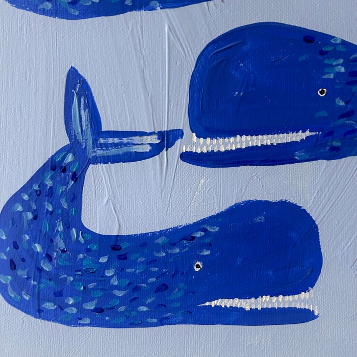 Nancy McKie - Whales in the sea.