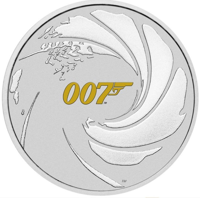 Tuvalu. 1 Dollar 2020 James Bond 007, 1 Oz (.999)  (Ingen mindstepris)