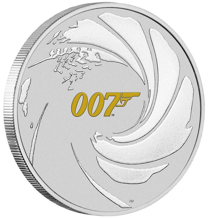 Tuvalu. 1 Dollar 2020 James Bond 007, 1 Oz (.999)  (Ingen mindstepris)