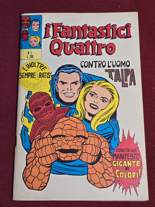 I Fantastici Quattro n 1 - con Adesivi e Manifesto originale - 1 Comic - Første udgave