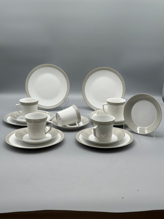 Fürstenberg - 17-teiliges Set, zeitloses Design - Kaffesæt (17) - Porcelæn