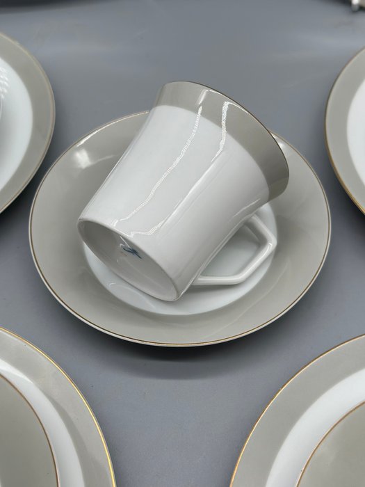 Fürstenberg - 17-teiliges Set, zeitloses Design - Kaffesæt (17) - Porcelæn