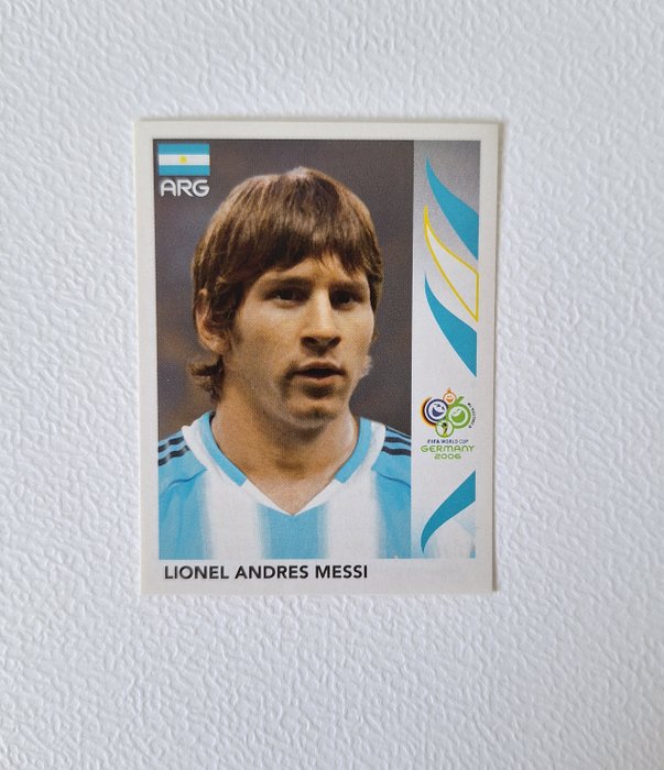 2006 Panini Germany 2006 World Cup Lionel Messi #185 WC Rookie Sticker - Good (GD)