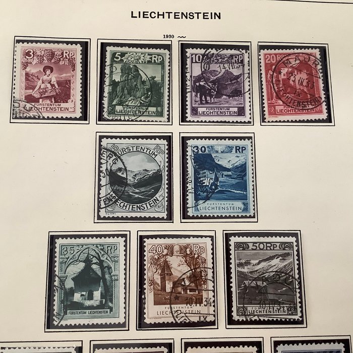 Liechtenstein 1930 - Landskaber og kongepar - Michel 94/107