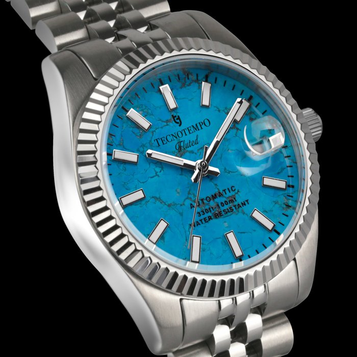 Tecnotempo - "Fluted" Limited Edition - - (Real Turquoise) - TT100FLTC - Mænd - 2011-nu