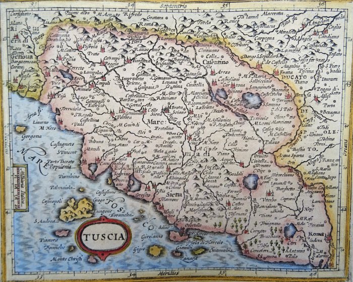 Europa - Italien / Toscana; Hondius / Mercator - Tuscia - 1601-1620