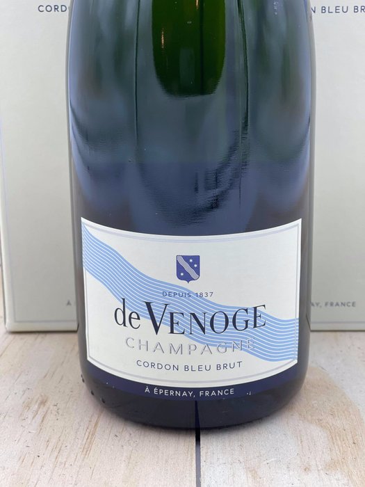 De Venoge, Cordon Bleu - Champagne Brut - 6 Flasker (0,75 L)