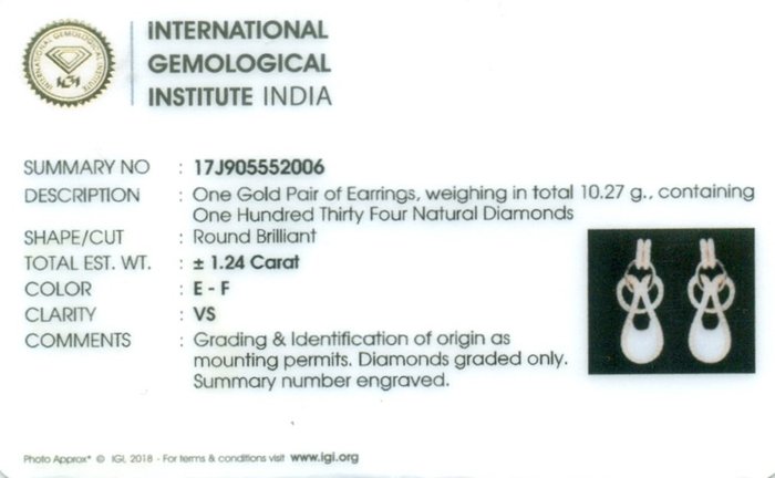 Dråbe øreringe - 18 kraat Rosaguld -  5.88ct. tw. Diamant (Natur) - Drop øreringe