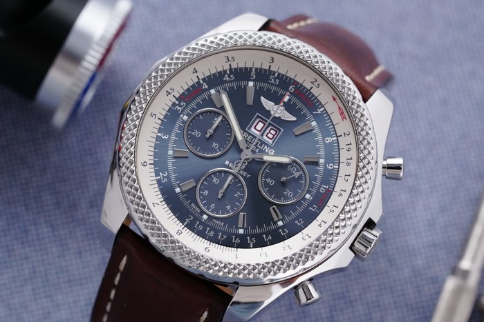 Breitling - Bentley 6.75 Speed Chronograph Big Date Blue Grey Dial - A44364 - Mænd - 2011-nu