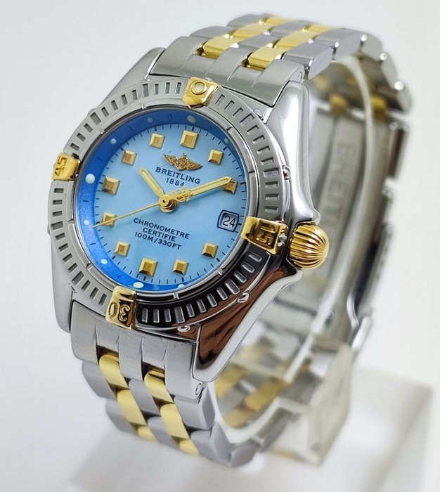 Breitling - Callistino Blue MOP Dial Gold/Steel - B72345 - Kvinder - 2000-2010