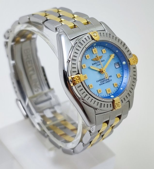 Breitling - Callistino Blue MOP Dial Gold/Steel - B72345 - Kvinder - 2000-2010