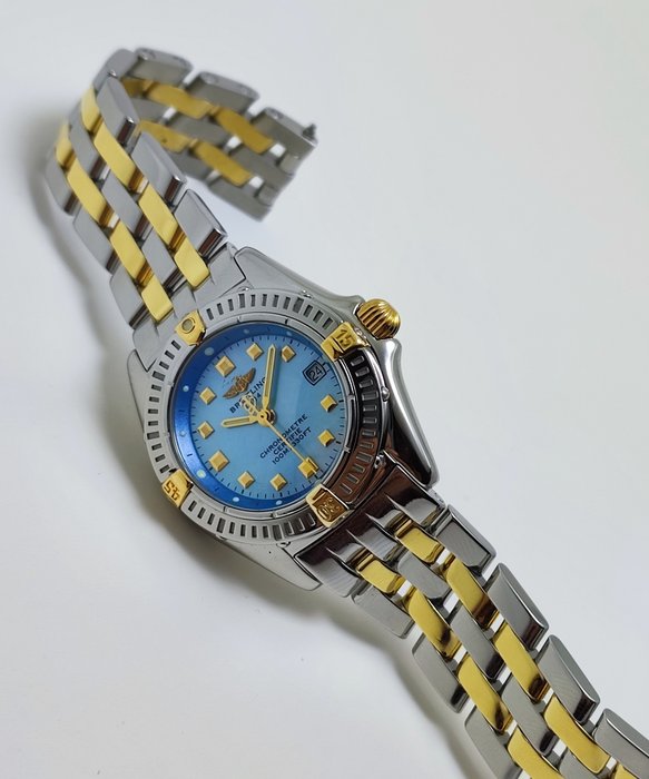 Breitling - Callistino Blue MOP Dial Gold/Steel - B72345 - Kvinder - 2000-2010