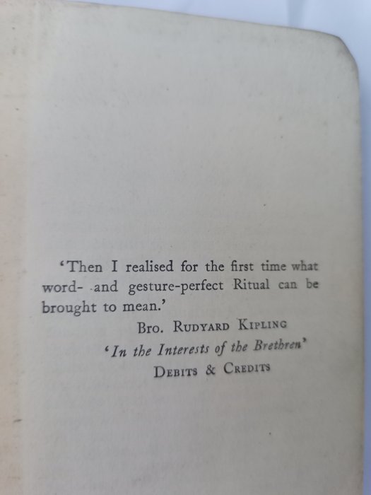 Brother C. M. Browne - Nigerian Ritual as taught in emulation Lodge of improvement - 1960