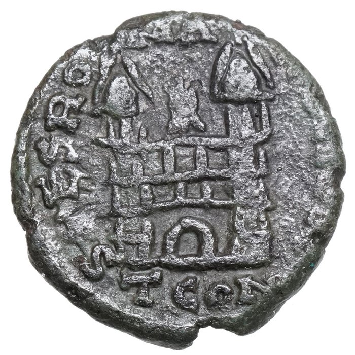 Romarriket. Magnus Maximus (AD 383-388). Arelate, Lagertor, RARE!  (Ingen mindstepris)