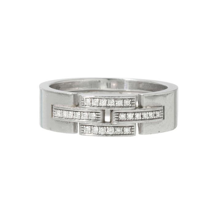 Cartier - Ring - Maillon Panthère - 18 kraat Hvidguld -  0.25ct. tw. Diamant (Natur)