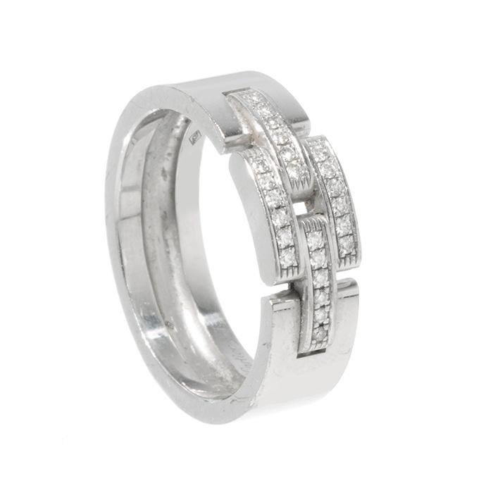 Cartier - Ring - Maillon Panthère - 18 kraat Hvidguld -  0.25ct. tw. Diamant (Natur)