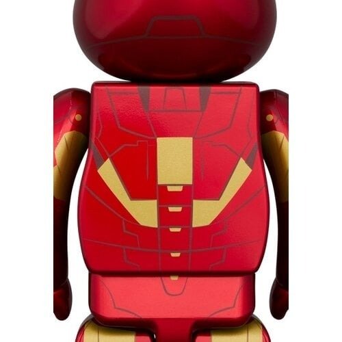 Medicom Toy Be@rbrick - 400%  100% Bearbrick - Iron Man - Mark IV (Infinity Saga)