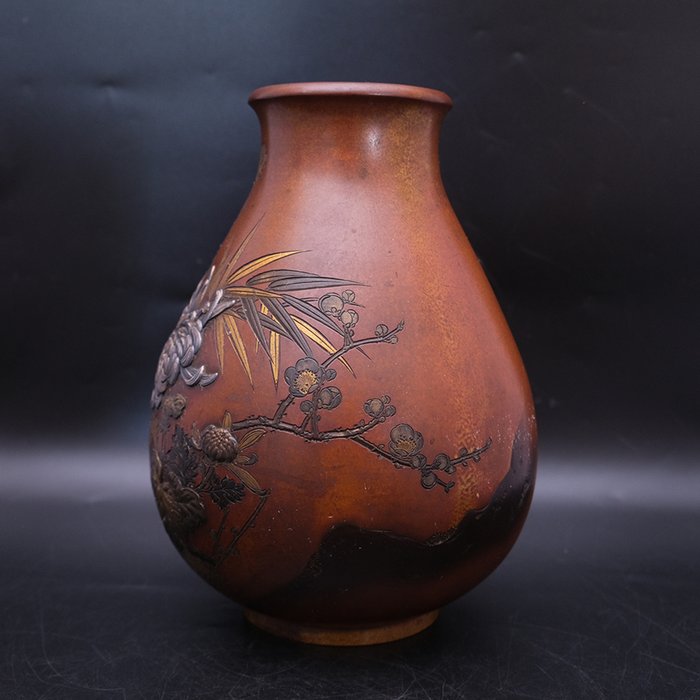 Blomster vase - Bronze - 芳廣/Yoshihiro - Japan - 1936