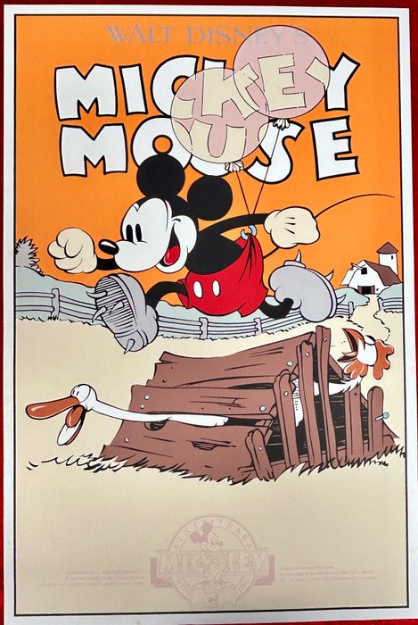 Mickey Mouse zeefdruk - Barnyard olympics - 1 Album - Første udgave - 1989