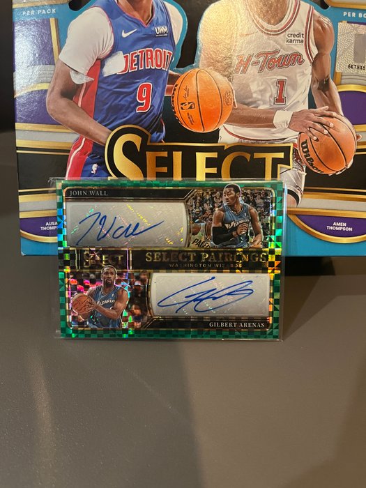 2023/24 Panini Select Basketball John Wall / Gilbert Arenas Select Pairings - Autograph 1/5 - 1 Card - Næsten så god som ny (NM)