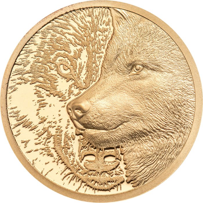 Mongoliet. 1000 Togrog 2021 Mystic Wolf Gold, 1/10 Oz (.999)