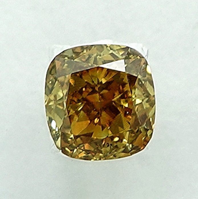 1 pcs Diamant  (Naturfarvet)  - 0.26 ct - Fancy Brunlig Gul - SI1 - International Gemological Institute (IGI)