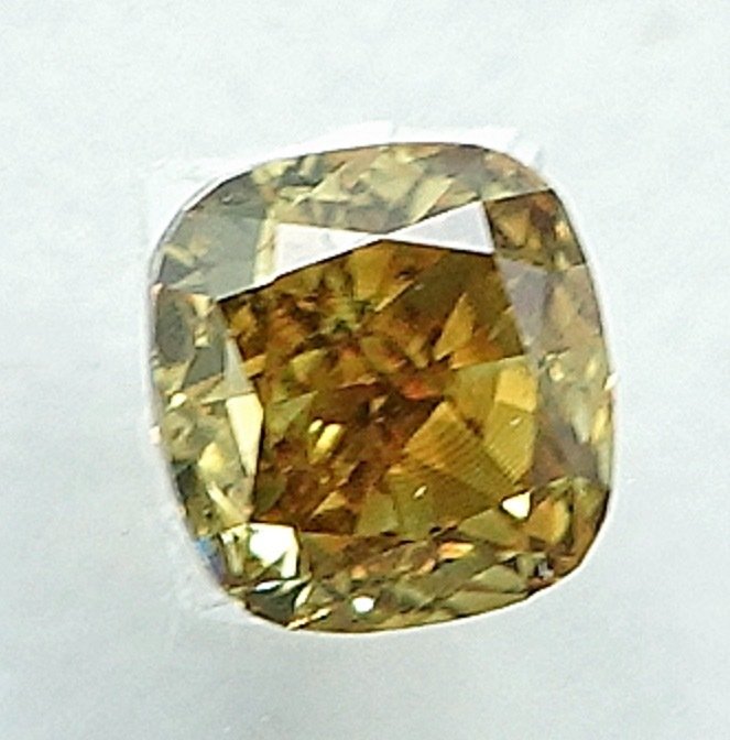 1 pcs Diamant  (Naturfarvet)  - 0.26 ct - Fancy Brunlig Gul - SI1 - International Gemological Institute (IGI)