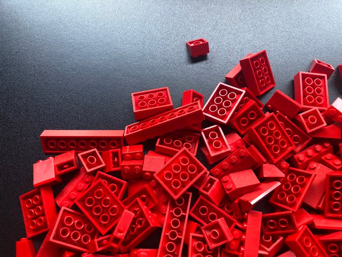 Lego - Geen serie - LEGO Partij van 1000 gram rode dakpannen