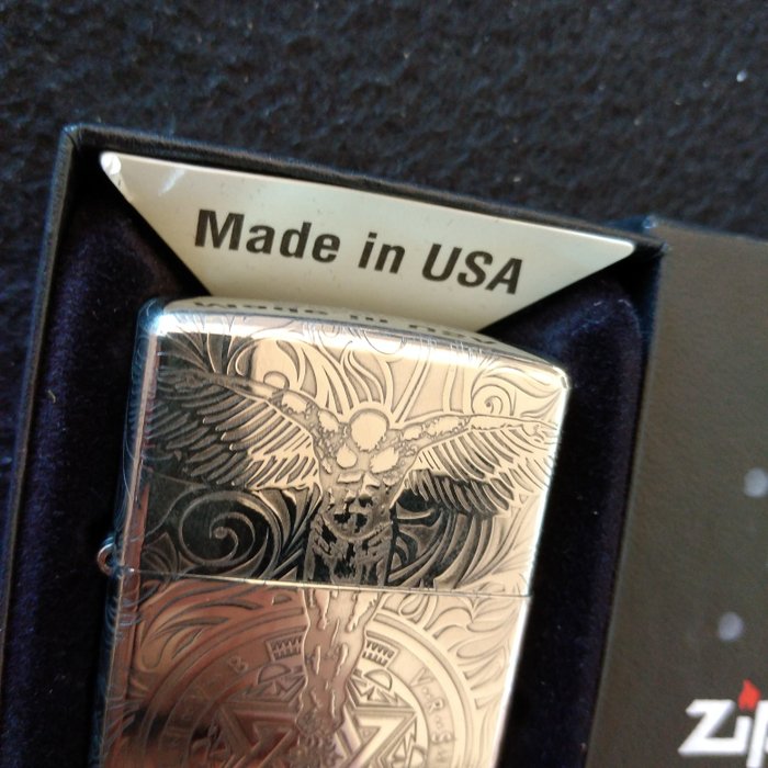 Zippo - 5D Reliefs - Guardian Angel - high polished chrome - armor case - new - Lommelighter - Stål (rustfrit)