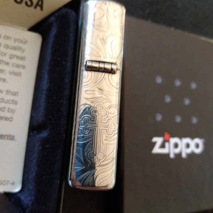 Zippo - 5D Reliefs - Guardian Angel - high polished chrome - armor case - new - Lommelighter - Stål (rustfrit)