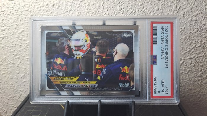 2021 Topps Chrome F1 Max Verstappen #161 PSA 10 - 1 Graded card