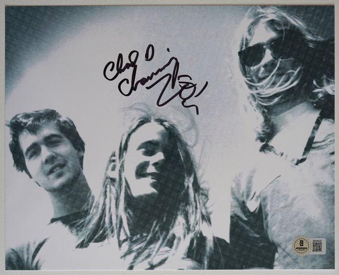 Nirvana, Chad Channing - Autograf, foto med Beckett COA