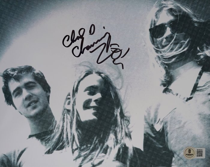 Nirvana, Chad Channing - Autograf, foto med Beckett COA