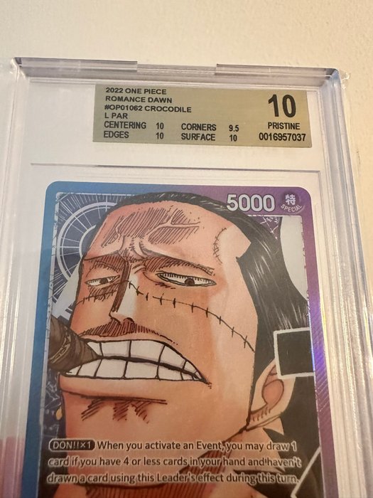 One Piece - 1 Graded card - Crocodile - BGS 10