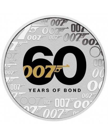 Tuvalu. 1 Dollar 2020 James Bond 007, 60 Jahre -  Colored, 1 Oz (.999)  (Ingen mindstepris)