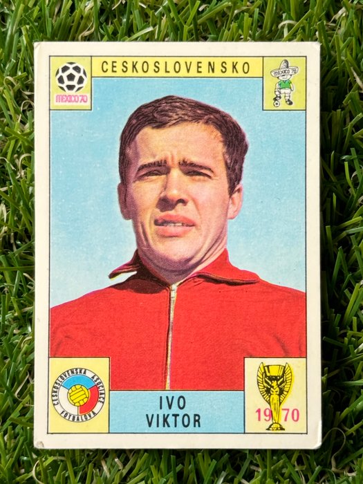 1970 Panini Mexico 70 World Cup Cecoslovacchia - Ivo Viktor (Bisvalida) - 1 Card - Glimrende (EX)