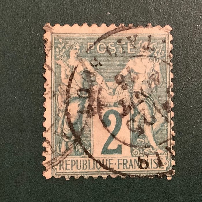 Frankrig 1876 - 2 cents salvie - Yvert 62