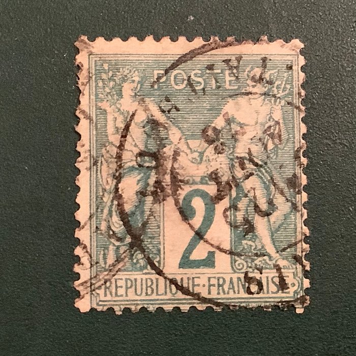 Frankrig 1876 - 2 cents salvie - Yvert 62