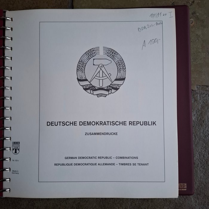 Tyskland 1955/1990 - Samling af se-lejere (og frimærker fra frimærkehæfter) i 4 luksus Lindner fortrykte bånd